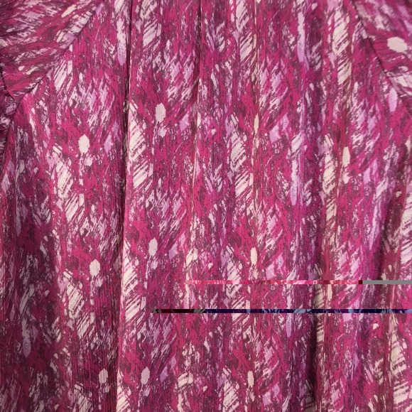 Ophelia Roe Blouse Women's XL Long Sleeve Pink Ruffle Sheer Business Casual Work - Picture 15 of 15